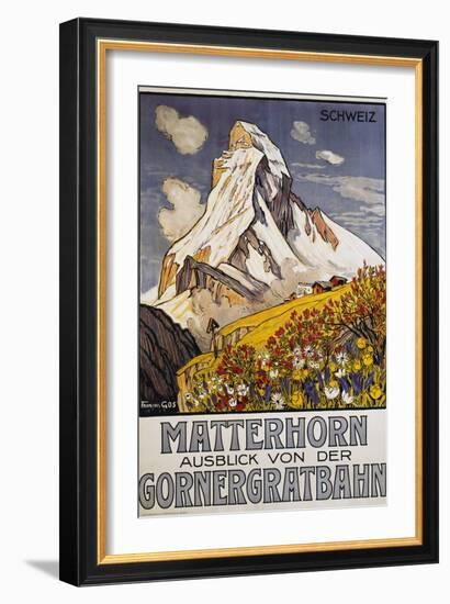 Matterhorn Travel Poster by Francois Gos-Francois Gos-Framed Giclee Print