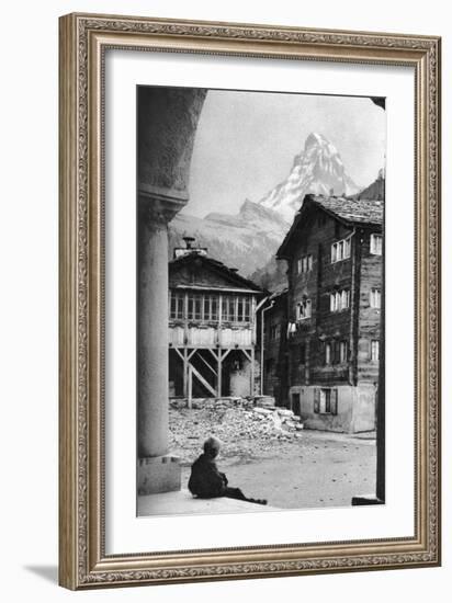 Matterhorn, Zermatt, Switzerland, C1924-Donald Mcleish-Framed Giclee Print