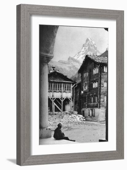 Matterhorn, Zermatt, Switzerland, C1924-Donald Mcleish-Framed Giclee Print