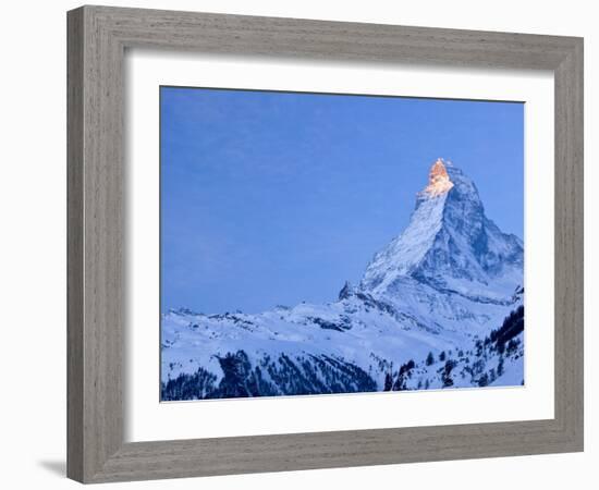 Matterhorn, Zermatt, Valais, Switzerland-Walter Bibikow-Framed Photographic Print