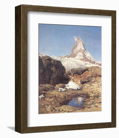 Matterhorn-Eugen Bracht-Framed Art Print