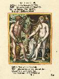 Adam und Eva. Aus dem Totentanz. Erschienen um 1700-25 (Nach dem Wandgemälde und der 1-Matthäus Merian the Elder-Framed Giclee Print