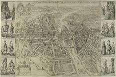 Le Plan de la ville, cité et fauxbourgs de Paris-Matthaus Merian-Giclee Print