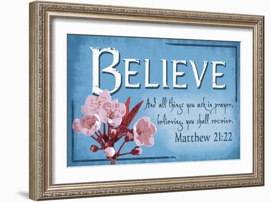 Matthew 21:22 - Inspirational-Lantern Press-Framed Art Print