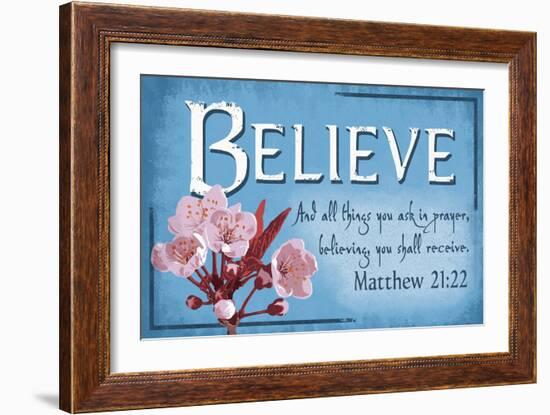 Matthew 21:22 - Inspirational-Lantern Press-Framed Art Print