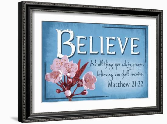 Matthew 21:22 - Inspirational-Lantern Press-Framed Art Print