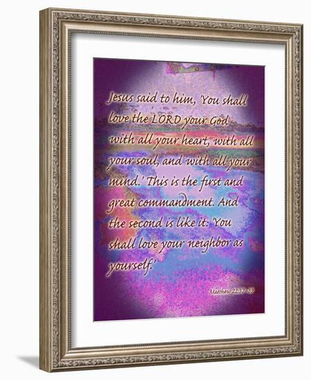 Matthew 22:37?39-Cathy Cute-Framed Giclee Print