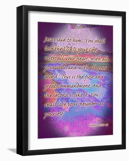 Matthew 22:37?39-Cathy Cute-Framed Giclee Print