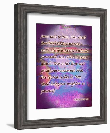 Matthew 22:37?39-Cathy Cute-Framed Giclee Print