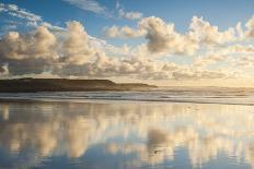 Cloud Reflections at Constantine Bay at Sunset, Cornwall, England, United Kingdom, Europe-Matthew-Framed Premier Image Canvas