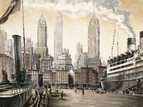 View to the Manhattan Bridge-Matthew Daniels-Framed Art Print