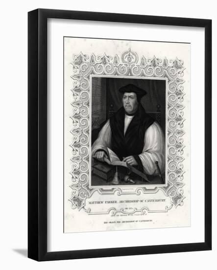 Matthew Parker, Archbishop of Canterbury, 19th Century-William Holl II-Framed Premium Giclee Print