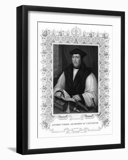 Matthew Parker, English Prelate, 19th Century-William Holl II-Framed Giclee Print