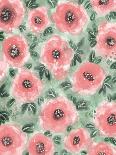 Abstract Floral Pink And Green-Matthew Piotrowicz-Art Print
