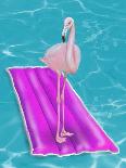 Flamingo On Raft-Matthew Piotrowicz-Art Print