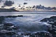 Rocky Coast at Treyarnon Bay at Sunset, Cornwall, England, United Kingdom, Europe-Matthew-Laminated Photographic Print