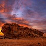 Ancient Tombs at Sunset at the Mada'in Saleh Archaeological Site near Al Ula, Saudi Arabia-Matthew Starling-Photographic Print