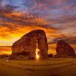 Elephant Rock Outcrop Geological Formation at Sunset near Al Ula, Saudi Arabia-Matthew Starling-Photographic Print