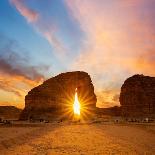 Ancient Tombs at Sunset at the Mada'in Saleh Archaeological Site near Al Ula, Saudi Arabia-Matthew Starling-Photographic Print