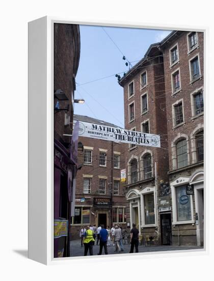 Matthew Street, Site of the Original Cavern Club Where the Beatles First Played-Ethel Davies-Framed Premier Image Canvas