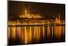 Matthias Church. Nightscape. Danube River Surroundings. Budapest. Hungary-Tom Norring-Mounted Photographic Print
