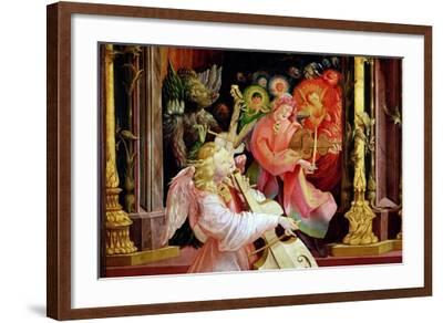 『A Holy Night of Angels.*』シーグラスアート A painting depicting heaven above with angels and hell below