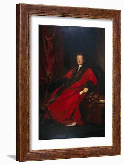 Matthias Prime Lucas, Lord Mayor 1827 and President of St. Batholomew's Hospital-David Wilkie-Framed Giclee Print