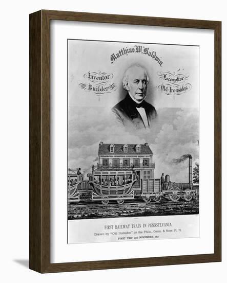 Matthias W. Baldwin, Inventor and Builder, Locomotive 'Old Ironsides'-P. F. Goist and Frederick Gutekunst-Framed Giclee Print