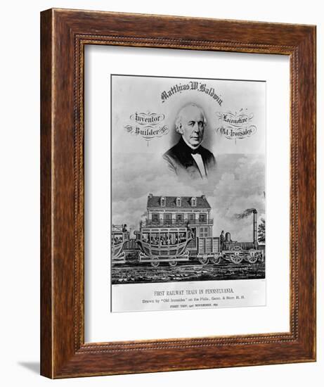 Matthias W. Baldwin, Inventor and Builder, Locomotive 'Old Ironsides'-P. F. Goist and Frederick Gutekunst-Framed Giclee Print