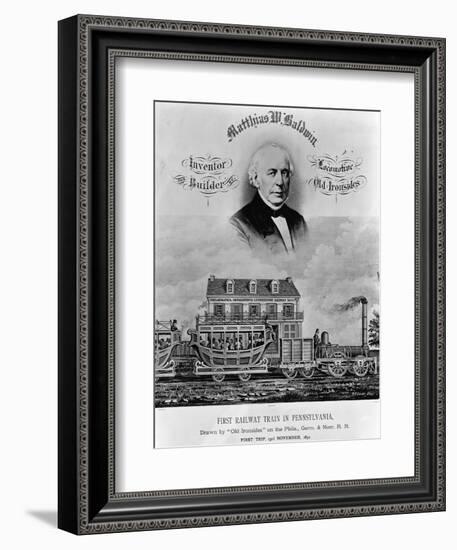 Matthias W. Baldwin, Inventor and Builder, Locomotive 'Old Ironsides'-P. F. Goist and Frederick Gutekunst-Framed Giclee Print