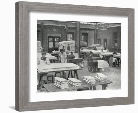 Mattress Making, Darenth Training Colony, Kent-Peter Higginbotham-Framed Photographic Print