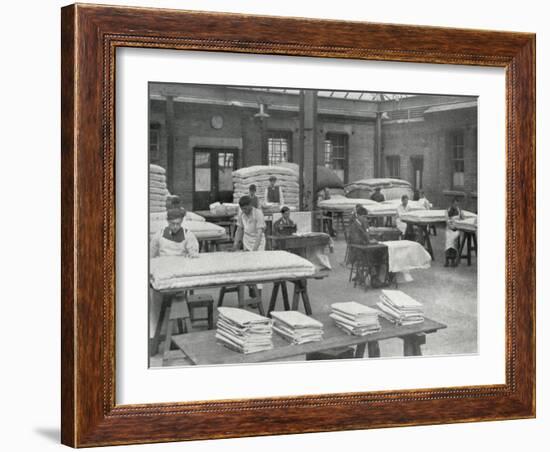 Mattress Making, Darenth Training Colony, Kent-Peter Higginbotham-Framed Photographic Print