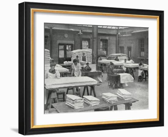 Mattress Making, Darenth Training Colony, Kent-Peter Higginbotham-Framed Photographic Print