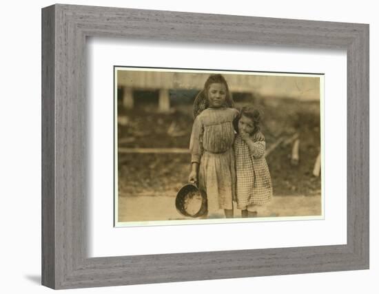 Maud and Grade Daly-Lewis Wickes Hine-Framed Photographic Print