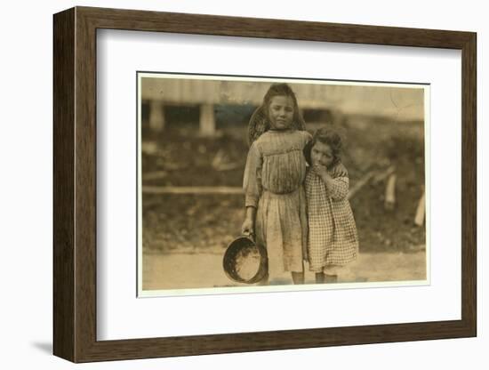 Maud and Grade Daly-Lewis Wickes Hine-Framed Photographic Print