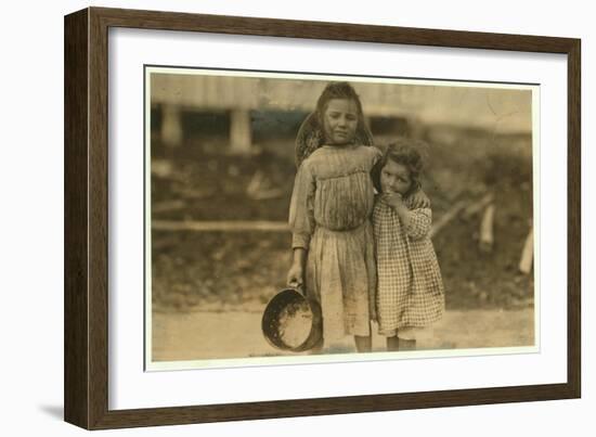 Maud and Grade Daly-Lewis Wickes Hine-Framed Photographic Print