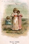 Little Girls at the Seaside-Maud Goodman-Framed Stretched Canvas