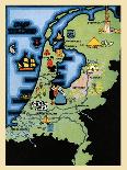 Kids Map Of Holland-Maud & Miska Petersham-Art Print