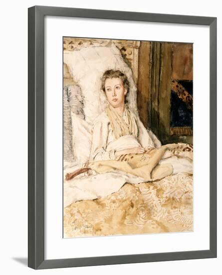 Maud Sewing, 1883-Childe Hassam-Framed Giclee Print