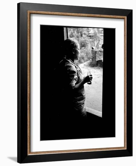 Maude Callen Takes First Break in 27 Hours, 6:20 am, Pineville, Berkeley County, South Carolina-W^ Eugene Smith-Framed Photographic Print