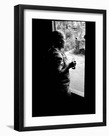 Maude Callen Takes First Break in 27 Hours, 6:20 am, Pineville, Berkeley County, South Carolina-W^ Eugene Smith-Framed Photographic Print