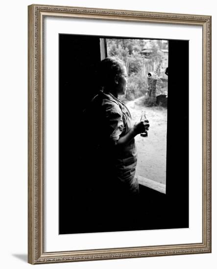 Maude Callen Takes First Break in 27 Hours, 6:20 am, Pineville, Berkeley County, South Carolina-W^ Eugene Smith-Framed Photographic Print