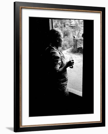 Maude Callen Takes First Break in 27 Hours, 6:20 am, Pineville, Berkeley County, South Carolina-W^ Eugene Smith-Framed Photographic Print