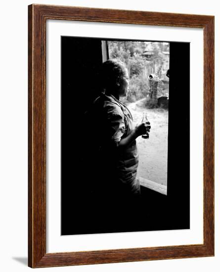 Maude Callen Takes First Break in 27 Hours, 6:20 am, Pineville, Berkeley County, South Carolina-W^ Eugene Smith-Framed Photographic Print