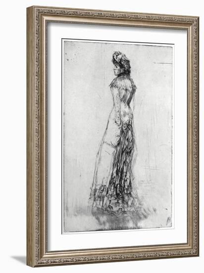 Maude, Standing, 1873-James Abbott McNeill Whistler-Framed Giclee Print