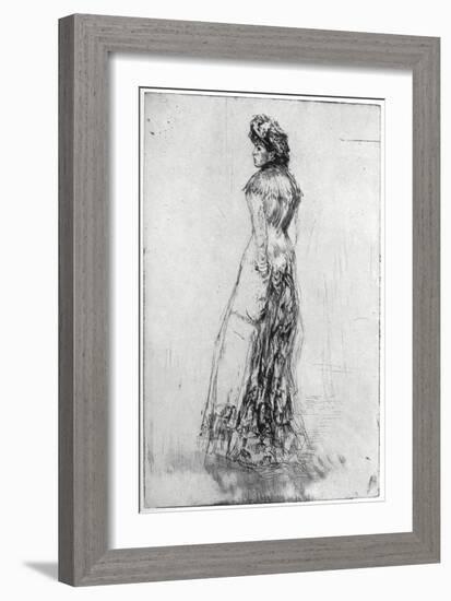 Maude, Standing, 1873-James Abbott McNeill Whistler-Framed Giclee Print