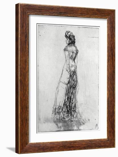 Maude, Standing, 1873-James Abbott McNeill Whistler-Framed Giclee Print