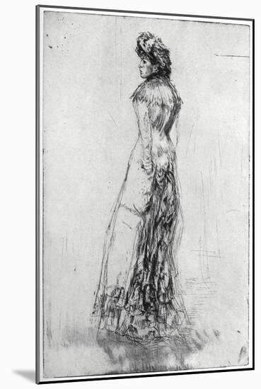 Maude, Standing, 1873-James Abbott McNeill Whistler-Mounted Giclee Print