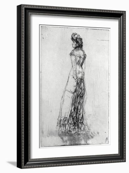 Maude, Standing, 1873-James Abbott McNeill Whistler-Framed Giclee Print