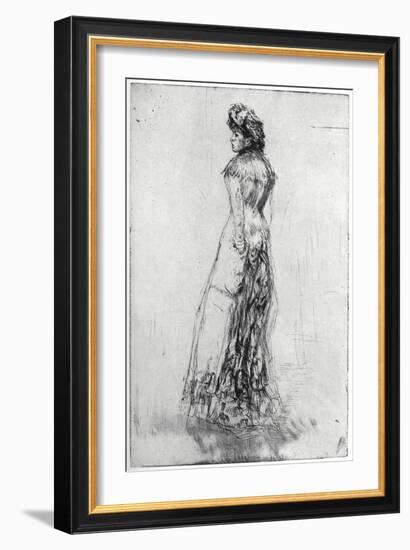 Maude, Standing, 1873-James Abbott McNeill Whistler-Framed Giclee Print